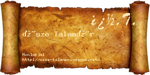 Ősze Talamér névjegykártya
